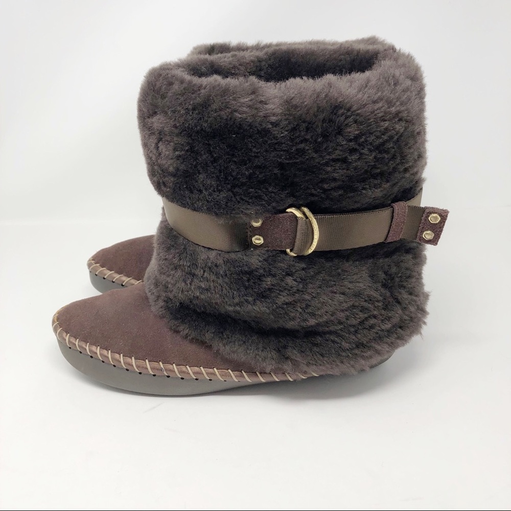 Jessica Simpson Shearling Moccasin Boots- 9